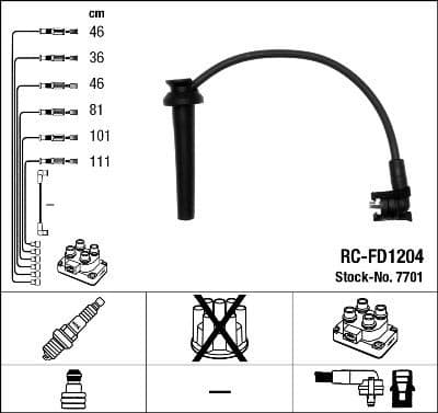 Ignition Cable Kit RC-FD1204