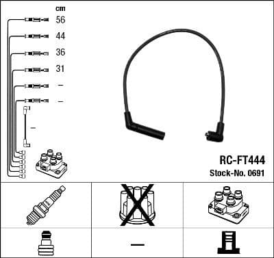 Ignition Cable Kit RC-FT444