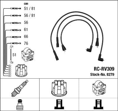 Ignition Cable Kit RC-RV309