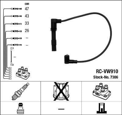Ignition Cable Kit RC-VW910