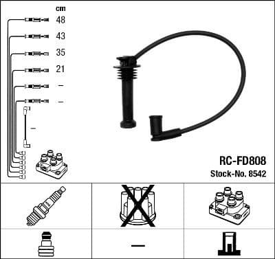 Ignition Cable Kit RC-FD808