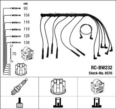 Ignition Cable Kit RC-BW232