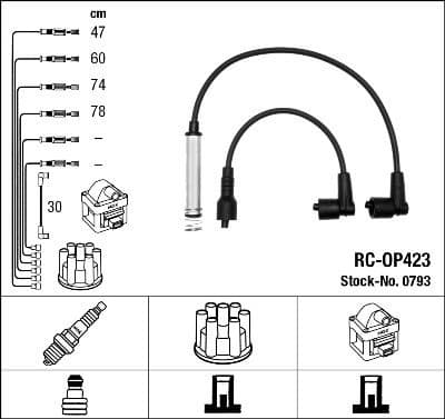 Ignition Cable Kit RC-OP423