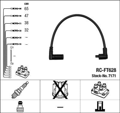 Ignition Cable Kit RC-FT628