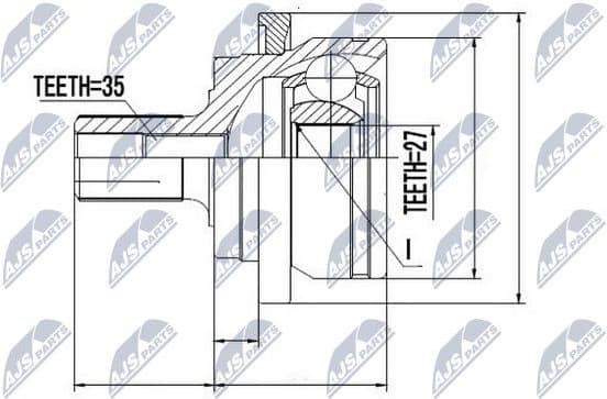 Joint Kit, drive shaft NPZ-ME-004 - image 2