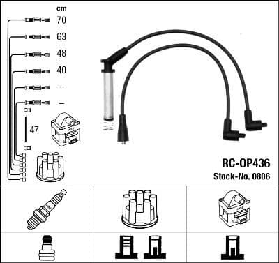 Ignition Cable Kit RC-OP436