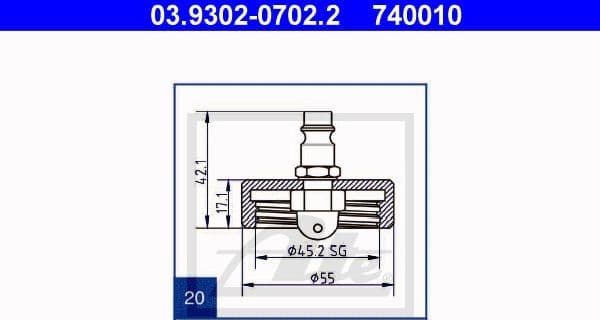 Brake Bleeder Adapter 03.9302-0702.2