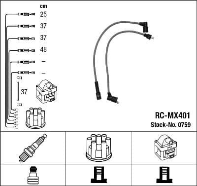 Ignition Cable Kit RC-MX401