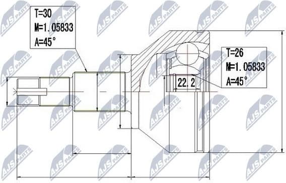 Joint Kit, drive shaft NPZ-AR-014 - image 2