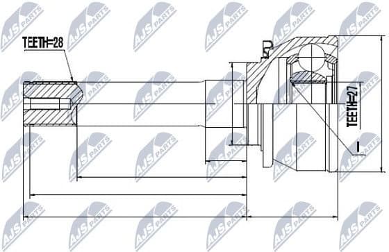 Joint Kit, drive shaft NPZ-MS-016