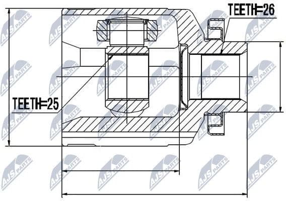 Joint Kit, drive shaft NPW-HY-516 - image 2