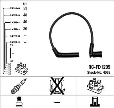 Ignition Cable Kit RC-FD1209