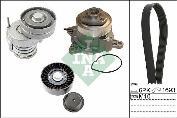 Water Pump + V-ribbed Belt Kit 529053430