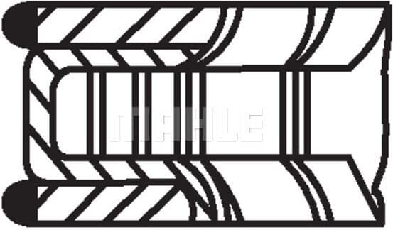 Piston Ring Set 083 25 N0 - image 3