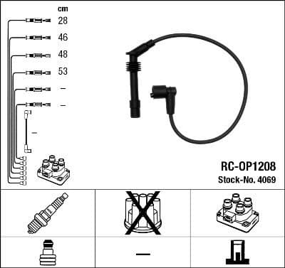 Ignition Cable Kit RC-OP1208