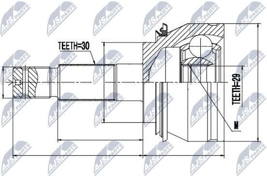 Joint Kit, drive shaft NPZ-TY-076 - image 2