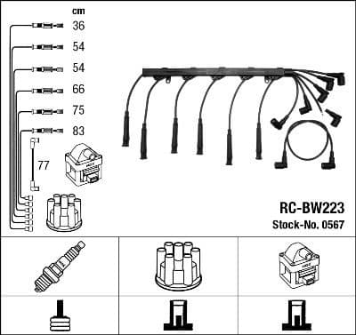 Ignition Cable Kit RC-BW223