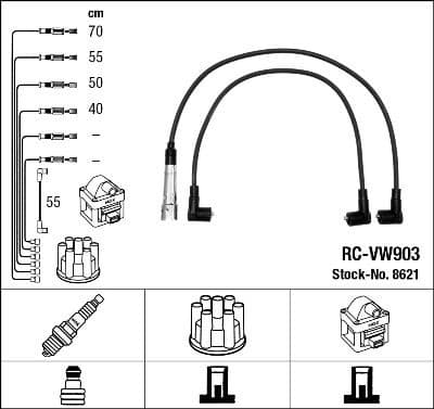 Ignition Cable Kit RC-VW903
