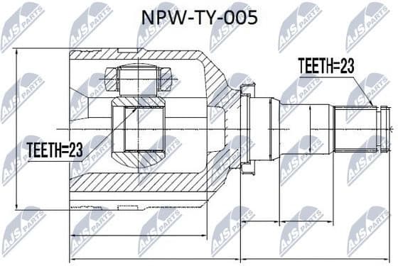 Joint Kit, drive shaft NPW-TY-005 - image 2