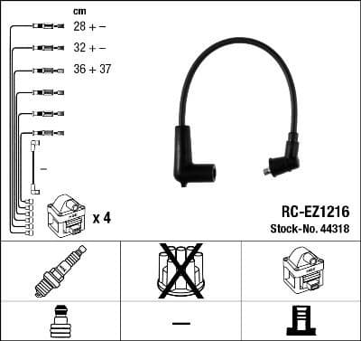 Ignition Cable Kit RC-EZ1216