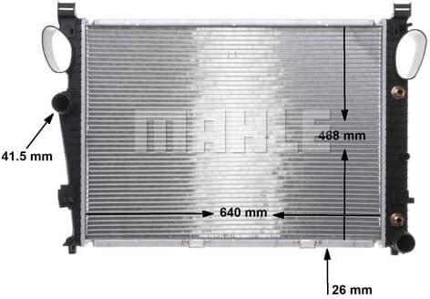 Radiator, engine cooling BEHR CR 304 000S - image 3