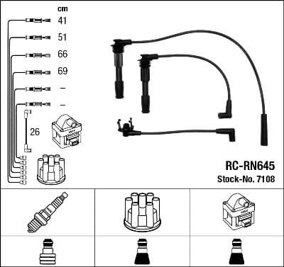 Ignition Cable Kit RC-RN645