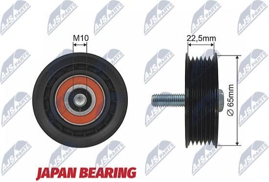 Deflection/Guide Pulley, V-ribbed belt RRK-KA-300