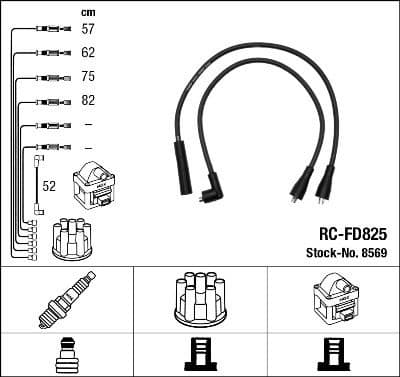 Ignition Cable Kit RC-FD825
