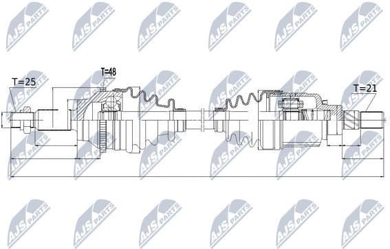 Drive Shaft NPW-RE-052 - image 4