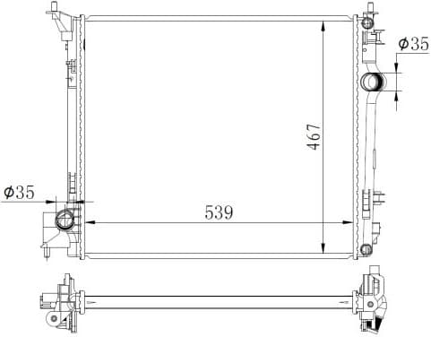 Radiator, engine cooling 59271