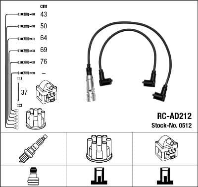 Ignition Cable Kit RC-AD212