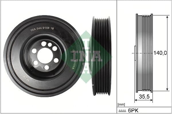 Belt Pulley, crankshaft 544 0159 10
