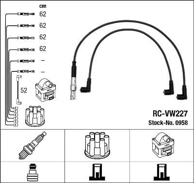 Ignition Cable Kit RC-VW227
