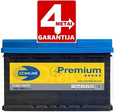 Akumuliatorius COMLINE PREMIUM 100Ah 840A - CB019PR