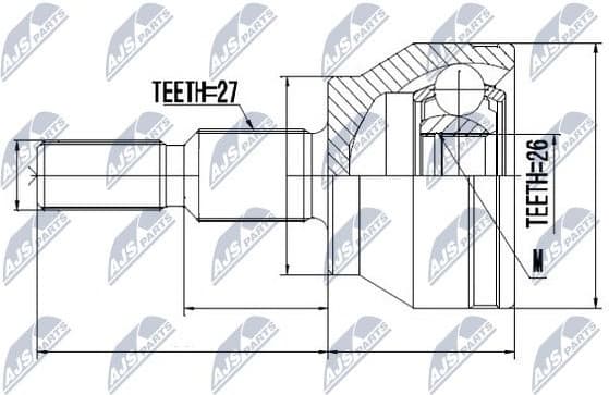 CV joint outer NPZ-FR-050 - image 2