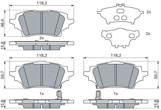Brake Pad Set, disc brake 0 986 424 911