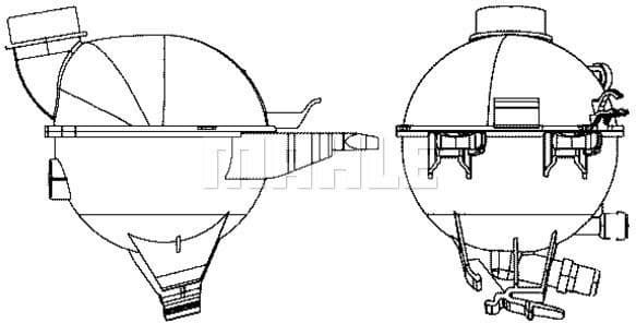 Expansion Tank, coolant BEHR CRT 17 000S