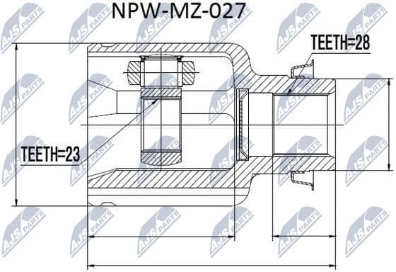 Joint Kit, drive shaft NPW-MZ-027 - image 2