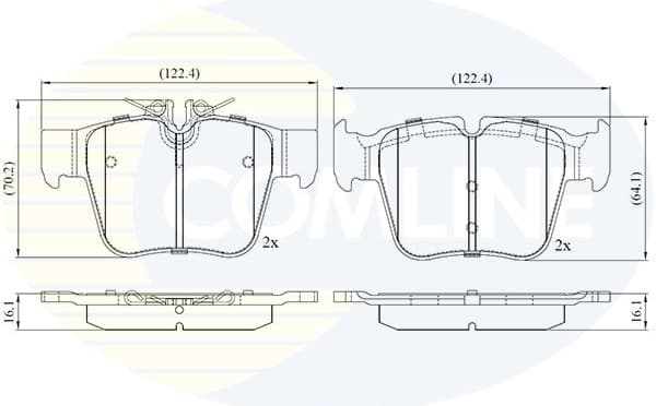 Brake pads rear CBP02641