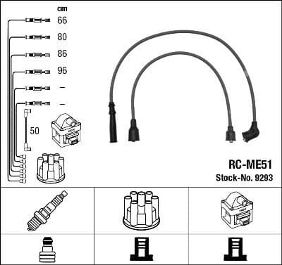 Ignition Cable Kit RC-ME51