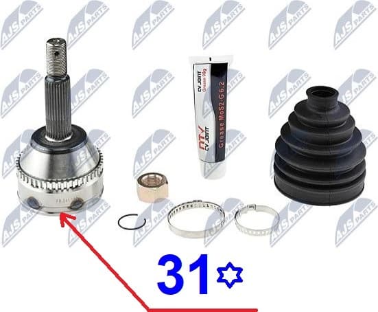 CV joint outer NPZ-FR-041