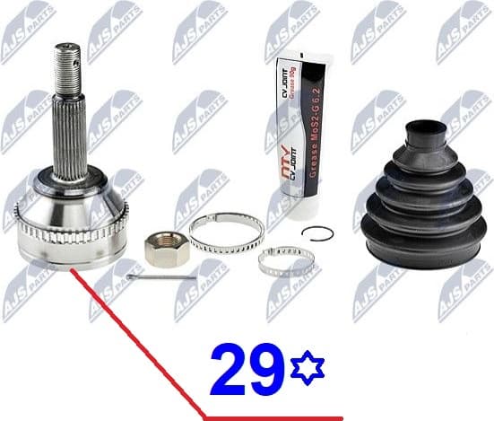 CV joint outer NPZ-FR-033