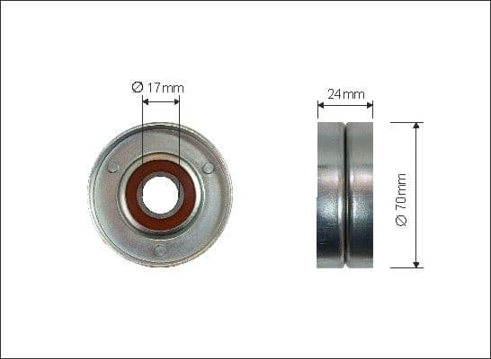 Tensioner Pulley, V-ribbed belt 66-99