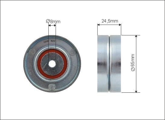 Deflection/Guide Pulley, V-ribbed belt 500113