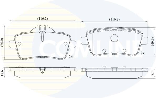 Brake pads rear CBP02642