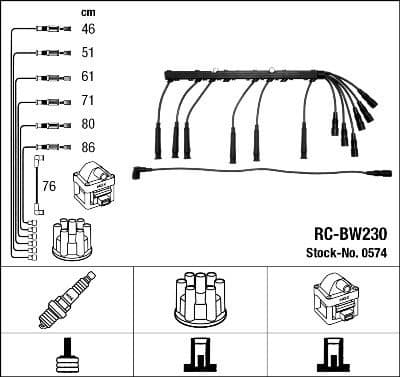 Ignition Cable Kit RC-BW230