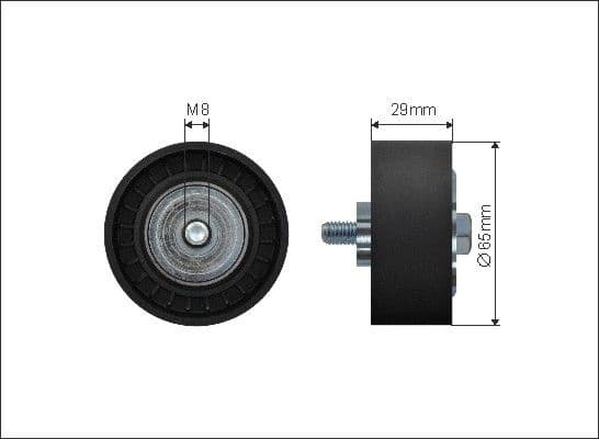 Deflection/Guide Pulley, V-ribbed belt 13-12