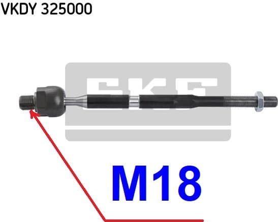 Tie rod inner (rack end) VKDY 325000 - image 2
