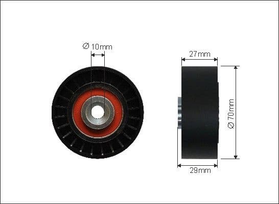 Deflection/Guide Pulley, V-ribbed belt 299-99