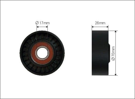 Tensioner Pulley, V-ribbed belt 01-83